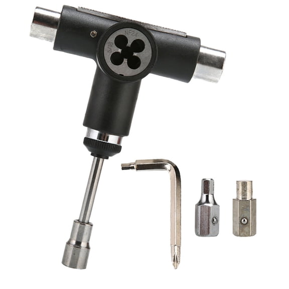 RENACLIPY Multi Function Black Heavy Duty Steel Skateboard Tool with T-Handle Socket