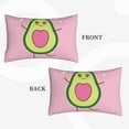 thumbnail image 4 of Naloa Cute Avocado Pillowcase, Throw Pillowcase, Wrinkle-Free, Stain-Resistant with Hidden Zipper for Bedroom Sofa - 14"x20", 4 of 9