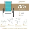 thumbnail image 6 of Arlopu 8pcs Patio Dining Chairs, Outdoor Stackable Dining Chairs for All Weather, Metal Frame for Garden Backyard Deck, 330 LBS, 6 of 11