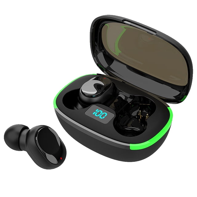 Auriculares inalámbricos Bluetooth con estuche de carga LED: Bluetooth 5.0, resistencia al agua IPX5, 4-6 horas de reproducción; para iOS/Android, deporte y uso diario