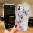 thumbnail image 4 of Cute Butterfly Cartoon Phone Case For iPhone 11 12 Pro Max Mini X XR XS Max 7 8 Plus SE 2020 Glitter Clear Soft TPU Back Cover LXY, 4 of 7