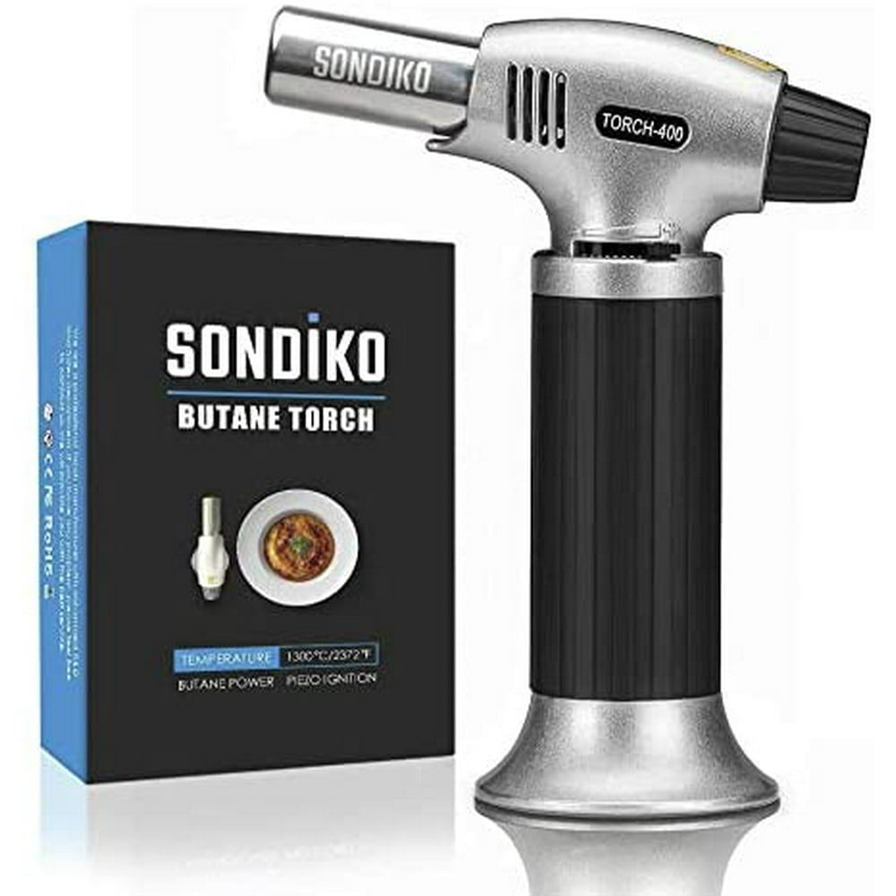 Sondiko Butane Torch, Culinary Torch Refillable Kitchen Butane Torch