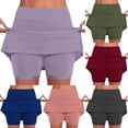 thumbnail image 7 of Purcolt Skorts for Woman Dressy Casual 2-in-1 Mini Skirt Athletic High Waisted Short Skirts with Shorts Underneath for Tennis Golf Yoga, 7 of 7