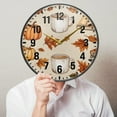 thumbnail image 6 of Yayeee Wall Clock Battery Operated 11.9" Silent Non-Ticking for Living Room, Fall Mug Pattern, 6 of 8