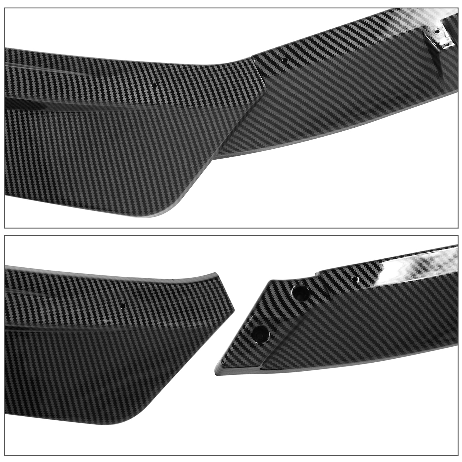 Ikon Motorsports Front Bumper Lip Compatible with 14-16 Lexus IS F Sport Sedan, IKON Style Carbon Fiber Print 3PCS