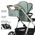 thumbnail image 7 of BebeRoad RX 3-in-1 Foldable Baby Stroller, Reversible Seat 5 Point Harness Infant Stroller with Sunshade Rain Cover Mosquito Net & Large Storage Basket, Green, 7 of 7