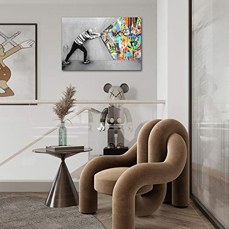 Modern Creative Graffiti Wall Art Colorful Street Painting Pop Canvas Prints Home Decoration Artwork Framed Pictures For Living Room Office Decor New World 16 X24 Canada - Road Sign Living Room Decor Modern Creative Graffiti Wall Art Colorful Street Painting Pop Canvas Prints Home Decoration Artwork Framed Pictures For Living Room Office Decor New World 16 X24 Canada - Road Sign Living Room Decor