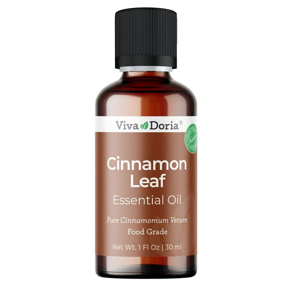 Viva Doria Cinnamon Leaf Essential Oil, 100% Pure, Natural Cinnamon Essential Oil, Undiluted, for Aromatherapy | Food Grade, 30 mL (1 Fluid Ounce)