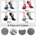 thumbnail image 3 of Yoga Socks For Women - 4 Pairs Pilates Socks Non-slip Grips Sock With Strap For Ballet, Barre, Home & Hospital, 3 of 5