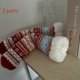 thumbnail image 1 of Thick to no friend" winter home bi-prepared thick warm floor socks female coral plush home sleep socks (Christmas Red), 1 of 5