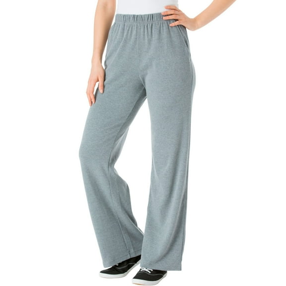 Woman Within Plus Size Petite 7-Day Knit Wide-Leg Pull-On Pants