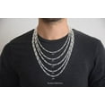 thumbnail image 4 of Figaro Chain Necklaces for Men and Women Stainless Steel in Silver, 4 of 11