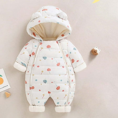 

Baby Kids Winter Romper Hooded Children Warm Snowsuit Down Zipper Coat Jacket