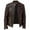 Brown, variant on Durtebeua Removable Hooded Slim Motorcycle Leather Bomber Jacket Leather Jacket Men
