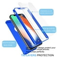 thumbnail image 4 of Cases for Apple iPhone XS Max / iPhone XS / iPhone XR / iPhone X, Njjex Ultra Thin Hard Slim Case Full Protective With Tempered Glass Screen Protector Case Cover -Rose Gold, 4 of 4