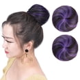 thumbnail image 1 of HSPCYGG Moños Para El Cabello 2 Piezas Pieza De Cabello Moño De Cabello Falso Para El Lugar De Trabajo Boda Nupcial Cabello Updo Para Mujeres Y Grils Postizo, 1 of 5