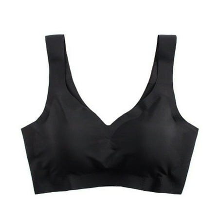 

Women s Seamless Bra with Removable Chest Pad Thin Breathable Underwear Comfort Lifting Bralette XL Black