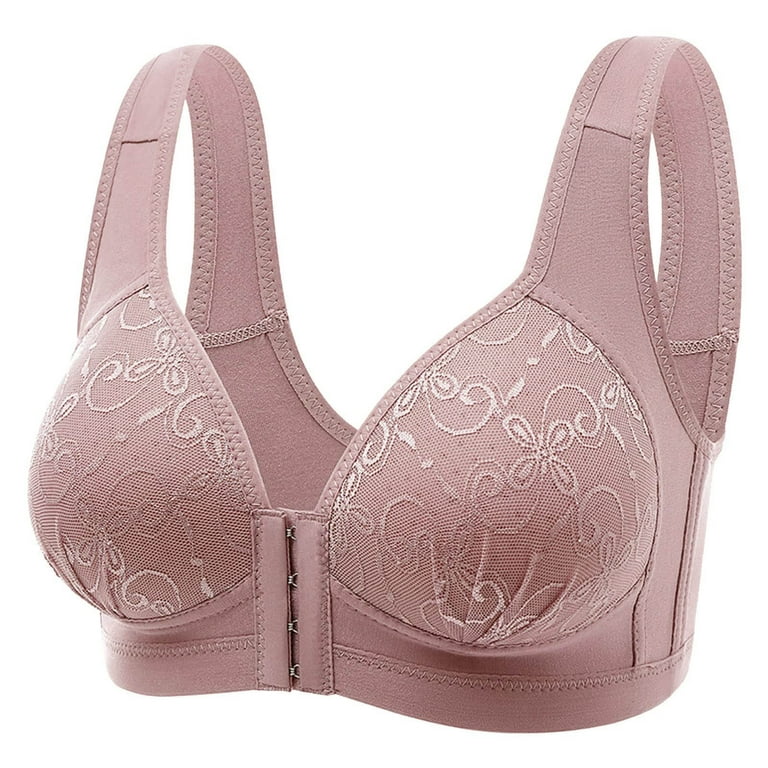 FAFWYP Women's Plus Size Comfort Strap Wireless Lace Bras for