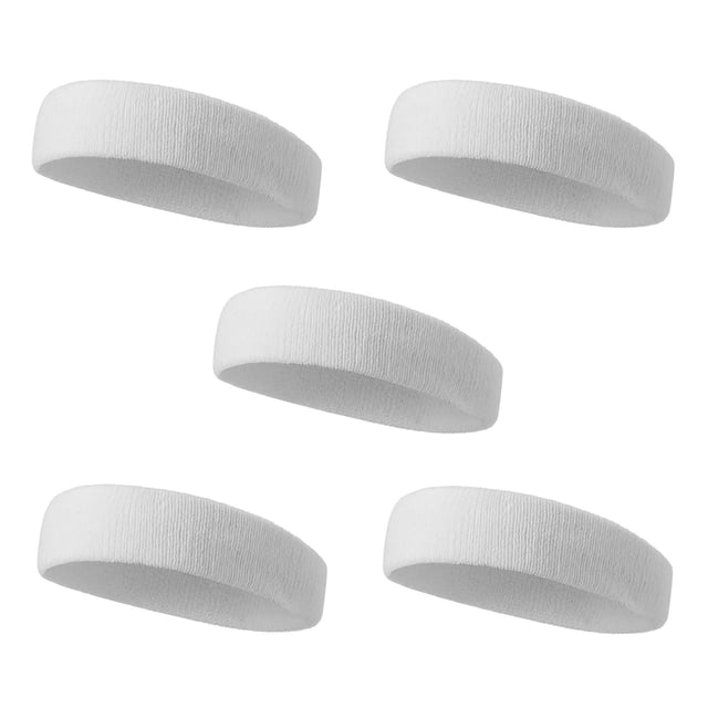 5pcs Tandillas deportivas Bandas elásticas para el cabello Sweet Bandas de cabello absorbentes