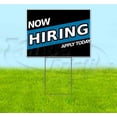 thumbnail image 1 of Now Hiring Apply Today (18" x 24") Yard Sign, Includes Metal Step Stake, 1 of 6
