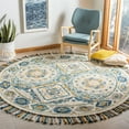 thumbnail image 2 of SAFAVIEH Aspen Louis Southwestern Wool Area Rug, Ivory/Charcoal, 7' x 7' Round, 2 of 8