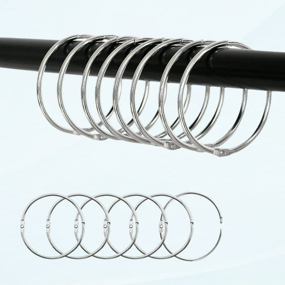 2 Inch Ring Binder Book - 30 Pack Metal Loose Leaf Ring Binder Nickel Silver Keychain Ring for Index Flash Cards School Office