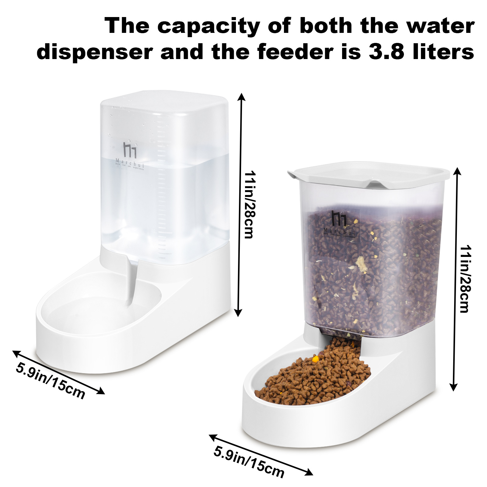 Marchul Automatic Gravity Pet Feeder and Water Dispenser photo 5