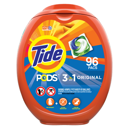 Tide PODS Liquid Laundry Detergent Pacs, Original, 96