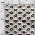 thumbnail image 1 of oneOone Viscose Chiffon Brown Fabric Stripe & Circle Geometric Dress Material Fabric Print Fabric By The Yard 42 Inch Wide, 1 of 4