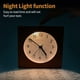 thumbnail image 5 of Mañana Funciona con pilas Función de repetición Despertador Viaje Madera Iluminar Despertador analógico Silencioso Sin tictac Reloj de aguja Alarma de sonido ascendente JAMW Sencillez, 5 of 5