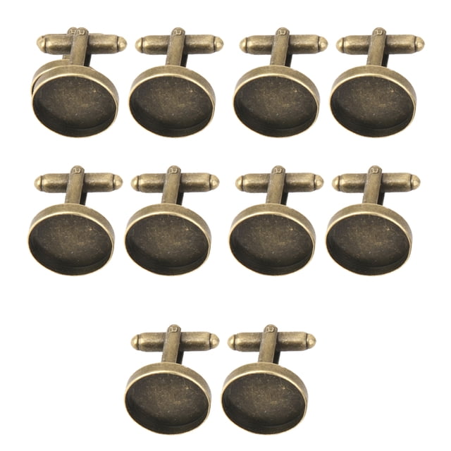 10pcs Gemelos de Camisa Traje Sunnimix Joyas para Hombre Color Bronce 16mm