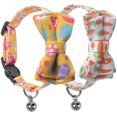 thumbnail image 1 of 2Pcs Cat Collar With Bell And Bow Tie Adjustable Anti Strangling Cat Collar Cat Collars With Bell Kitten Collar With Bell And Safety Buckle Puppy Collar, 1 of 5