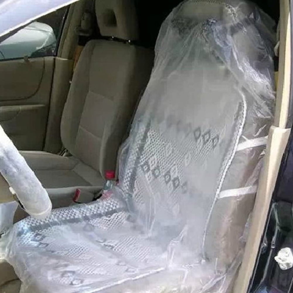 Car Disposable Plastic Seat Cover Garage Disposable Plastic Seat Covers Vehicle Protectors Walmart