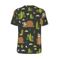 thumbnail image 2 of Daiia Funny Sloths In The Forest Mens Baseball Jersey Button Down Shirts Short Sleeve Sports Uniforms-X-Large, 2 of 9