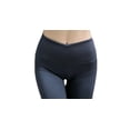 thumbnail image 4 of girls or junior women's mesh net panel insert compression tights active stretch fitness yoga pants running and jogging leggings (charcoal, medium), 4 of 5