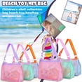 thumbnail image 2 of Beach Bag with Adjustable Carrying Straps Sea Shell Bags Large Capacity Beach Toy Mesh Bag Foldable Sand Toys Swimming Bag heqiyong LED, 2 of 2