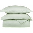 thumbnail image 1 of Egyptian Cotton 650 Thread Count Stripe Duvet Cover Set  Full/Queen-Mint, 1 of 1