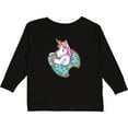 thumbnail image 3 of Inktastic Unicorn Donut Boys or Girls Long Sleeve Toddler T-Shirt, 3 of 5