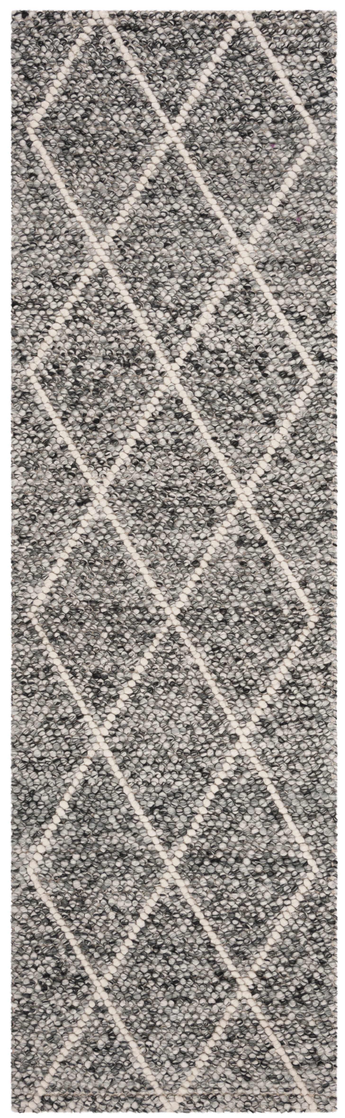 SAFAVIEH Natura Taegan Geometric Diamonds Runner Rug, Ivory/Black, 2'3" x 8'