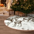 thumbnail image 5 of Balery Woodland Forest With Deers Printed Christmas Tree Skirt , Merry Christmas Party Christmas Tree Decoration,Adjustable Tree Skirt-36", 5 of 6