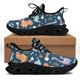 thumbnail image 1 of Yikeluo Zapatillas de malla unisex ligeras con cordones y estampado de dinosaurios, con plataforma antideslizante, para mujer, 1 of 6