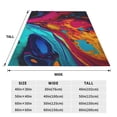 thumbnail image 3 of Pofeuu Colorful Abstract Swirls Print Ultra-Soft Micro Fleece Blanket,for Bed Or Sofa,All Season Throw Blankets Flannel Blanket-50"x40", 3 of 7