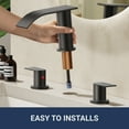 thumbnail image 5 of WB-03107B Widespread 2-handle Bathroom Faucet with Drain Assembly, 5 of 10