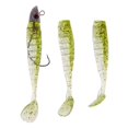 thumbnail image 4 of Head Señuelo hunde 13 cm Artificial T Tail Cebo suave  Verde y claro shamjiam Lead Head Soft Lure, 4 of 7
