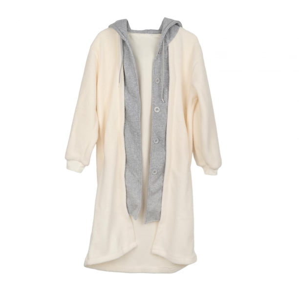 Abrigos de invierno para mujer, ropa elegante y de moda, cómodos, con solapa para mujer Beige XL