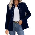 thumbnail image 2 of Weikingp Blazers for Women,Women'S Business Casual Buttons Pockets Open Front Suit Cardigan Womens Blazer Tops for Women Trendy Clearance Blue Xl, 2 of 8