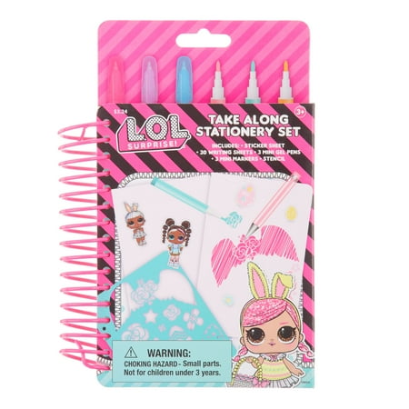 LOL Surprise! Easter Take Along Stationery Set, Includes Stickers