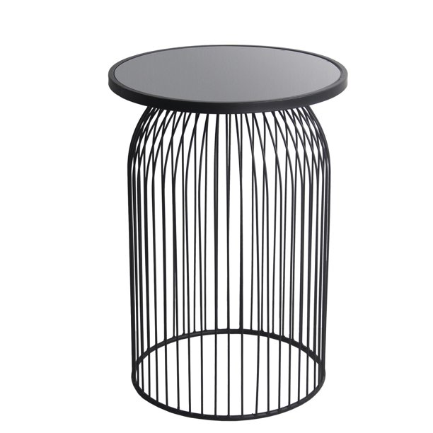 Black Metal Accent Table
