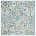 thumbnail image 6 of SAFAVIEH Barbados Corwin Floral Indoor/Outdoor Area Rug, Ivory/Light Blue, 6'6" x 6'6" Square, 6 of 7