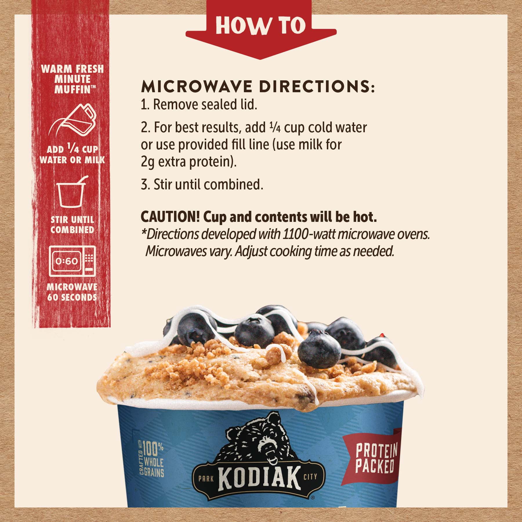 Kodiak Muffin Cup Cinnamon Roll - 2.36oz : Target